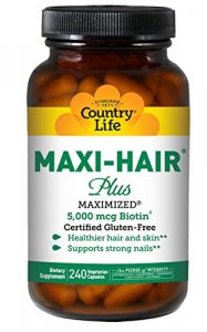 Country Life - Maxi-Hair Plus With 5000 Mcg Of Biotin - 240 Vegetarian Capsules