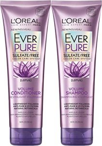 L'Oreal Paris EverPure Sulfate-Free Color Care System Volume Shampoo & Conditioner with lotus, 8.5 Ounce Each (lotus)