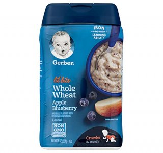 Gerber Graduates Lil' Bits Cereal - Whole Wheat Apple Blueberry - 8 Oz