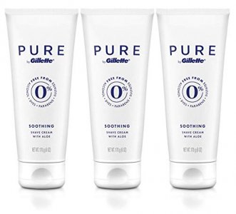 PURE by Gillette Soothing Shave Cream with Aloe, 6 Ounce (Pack of 3)