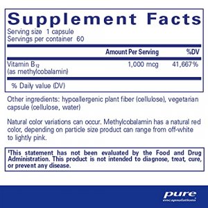 Pure Encapsulations - Methylcobalamin - Advanced Vitamin B12 For A Healthy Nervous System* - 60 Capsules