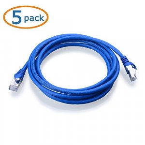  Cable Matters 10Gbps 5-Pack Snagless Short Shielded Cat6A Ethernet  Cable 5 ft (SSTP, SFTP Shielded Ethernet Cable, Shielded Cat6 Cable, Cat 6  Shielded Network Cable) in Blue : Electronics