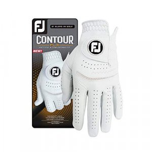 Footjoy Men'S Contour Flx Golf Glove, Pearl, Cadet Medium/Large, Worn On Left Hand