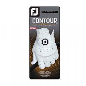Footjoy Men'S Contour Flx Golf Glove, Pearl, Cadet Medium/Large, Worn On Left Hand