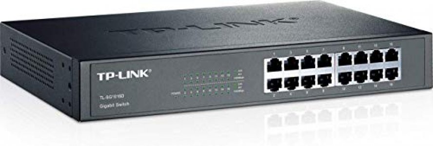 Tp-Link Tl-Sg1016D 10/100/1000Mbps 16-Port Gigabit 13-Inch Rackmountable Switch, 32Gbps Capacity