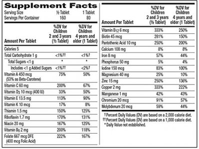 Centrum Kids Chewables Multivitamin / Multimineral Tablet - 80 Count