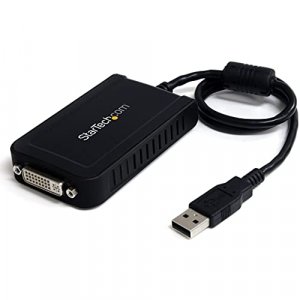 Startech Usb To Dvi External Video Card Multi Monitor Adapter With 1920X1200 Graphics Cards Usb2Dvie3 - Black