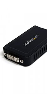 Startech Usb To Dvi External Video Card Multi Monitor Adapter With 1920X1200 Graphics Cards Usb2Dvie3 - Black