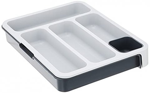 Joseph Joseph 85042 Drawerstore Expandable Cutlery Tray, Gray