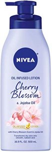 NIVEA Oil Infused Body Lotion Cherry Blossom and Jojoba Oil, 16.9 Fluid Ounce