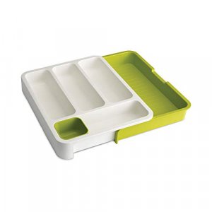Joseph Joseph 85041 Drawerstore Expandable Cutlery Tray, Green