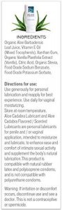 Aloe Cadabra Organic Personal Lubricant and Natural Vaginal Moisturizer with 95% Aloe Vera, Flavored Tahitian Vanilla, 2.5 Ounce
