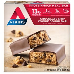 Atkins Protein-Rich Meal Bar, Chocolate Chip Cookie Dough, 5 Count