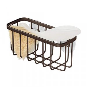 Interdesign Gia Suction Kitchen Sink Caddy, Sponge Holder For Kitchen Accessories - Bronze