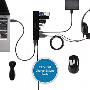 Kensington K39123Am Uh7000C Usb 3.0 7-Port Hub With Charging