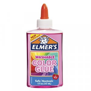 Elmer's 638458774473 Washable Glitter Glue, 6 oz Bottles-6 Colors, Green/Pink/Purple/Red/Yellow/Blue