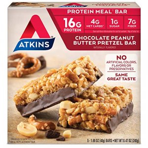 Atkins Protein-Rich Meal Bar, Chocolate Peanut Butter Pretzel, 5 Count