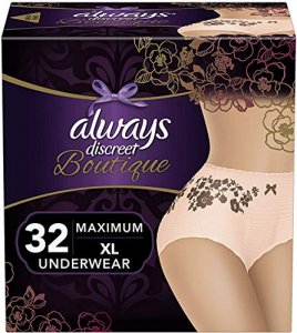 Always Discreet Adult Incontinence & Postpartum Underwear For Women, Size  Small/Medium, Maximum Absorbency, Disposable, 32 Count x 2 Packs (64 Count