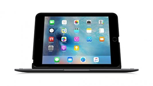 Incipio Clamcase Pro For Ipad Mini 4, Clamcase Pro Bluetooth Keyboard [100 Hour Playtime] For Ipad Mini 4 - Black/Smoke