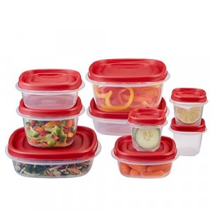 Rubbermaid Easy Find Lids Food Storage Containers, 0.5 Cup, Racer Red,  2-Piece Set