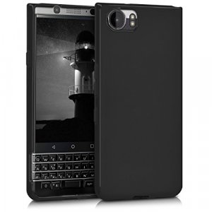 kwmobile TPU Case Compatible with BlackBerry KEYone (Key1) - Case Soft Thin Slim Smooth Flexible Protective Phone Cover - Black Matte