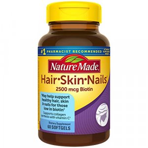 Nature Made Hair, Skin, Nails With Biotin Softgel, 2500 Mcg, 60 Count