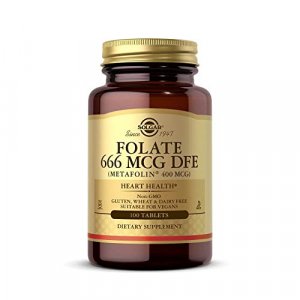 Solgar Folate 666 Mcg Dfe (Metafolin 400 Mcg) Tablets - 100 Count