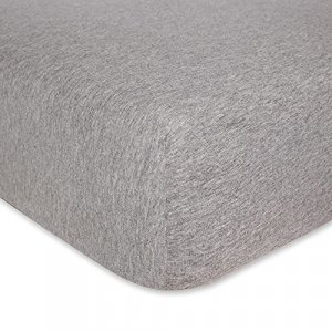 Burt'S Bees Baby Fitted Crib Sheet For Standard Crib And Toddler Mattresses (Heather Grey)