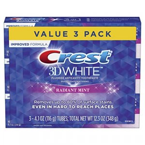 Crest 3D White Toothpaste Radiant Mint 4.8 Oz (3 Pack)