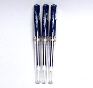 12 Blue-Black Pen Uni-Ball Signo UM-153 1.0mm Rollerball Gel Tracking number 