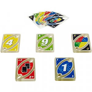  Mattel Games UNO Splash Card Game with Waterproof Cards and  Portable Clip for Travel, Camping and Game Nights Away : Toys & Games
