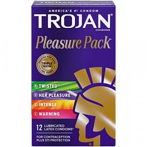 Trojan Pleasure Pack Latex Condoms 12 Each