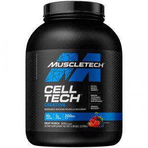 Muscletech Celltech Creatine Powder, Micronized Creatine, Creatine Hcl, Fruit Punch, 6 Pounds