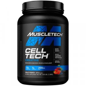 Muscletech Celltech Creatine Powder, Micronized Creatine, Creatine Hcl, Fruit Punch, 3 Pounds