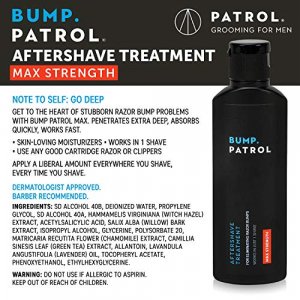 Bump Patrol Maximum Strength Aftershave Formula - After Shave Solution Eliminates Razor Bumps And Ingrown Hairs - 2 Ounces 4 Pack