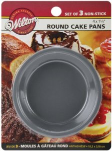 Wilton Mini Round Cake Pans, STD, SilverWilton Non-Stick Mini Round Pan  Set, 3-Piece, Steel