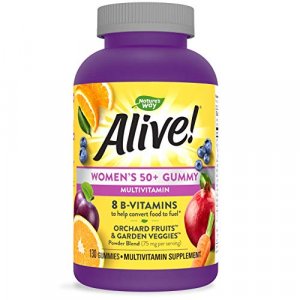 Nature's Way Alive! Womens 50+ Gummy Multivitamin, Full B Vitamin Complex, 130 Gummies