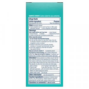 Vicks Sinex SEVERE, Nasal Spray, Original Ultra Fine Mist Sinus Decongestant for Fast Relief of Cold & Allergy Congestion, Sinus Pressure Relief, Twi