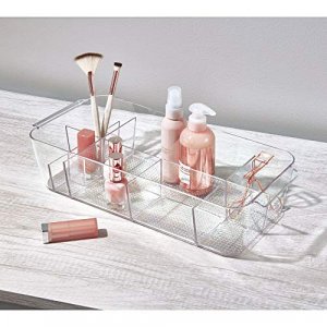 Idesign Clarity Plastic Divided Cosmetic Bin Tote Vanity Organizer, Storage  For Cosmetics, Makeup, And Accessories On Vanity, Countertop, Bathroom, O -  Imported Products from USA - iBhejo