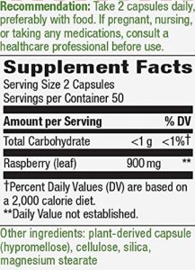 Nature'S Way Red Raspberry Leaf 450 Mg, 100 Vcaps