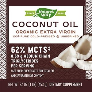 Nature'S Way Organic Extra Virgin Coconut Oil- Pure Cold-Pressed Organic Non-Gmo Gluten-Free- 32 Oz