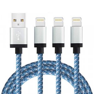 Marchpower iPhone Charger MFi Certified Lightning Cable 3Pcak 6ft Nylon Braided Fast Charging Syncing Cord iPhone SE(2020) 11 Pro Max Xs XR X 8 Plus