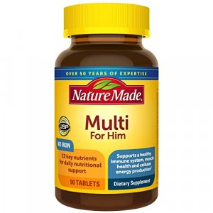 Nature Made Multi For Him Tablets W. D3 - 22 Essential Vitamins & Minerals 90 Ct