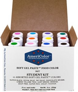 Americolor Food Coloring Student Kit, 12 .75 Ounce Bottles Soft Gel Paste Colors