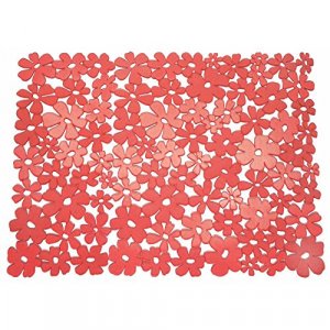 Interdesign Blumz Kitchen Sink Protector Mat - Large, Red