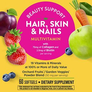 Nature'S Way Alive! Hair, Skin & Nails Multivitamin With Biotin, 60 Softgels
