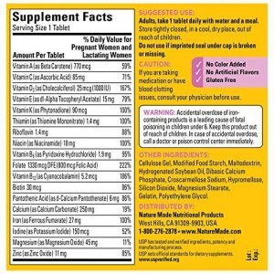 Nature Made Multi Prenatal Tablets - Rich In Folic Acid - 250 Ct