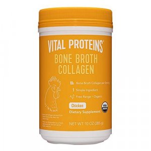 Vital Proteins Organic, Free-Range Chicken Bone Broth Collagen Powder Supplement with Hyaluronic Acid, MSG Free, Gluten and Dairy Free - 10oz