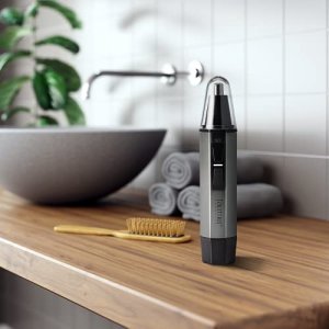 ToiletTree Products Water Resistant Stainless Steel Nose and Ear Hair Trimmer with LED Light