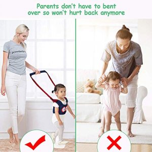 Baby Walker, Adjustable Baby Walking Harness Safety Harnesses, Pulling and Lifting Dual Use 7-24 Month Breathable Stand Up & Walking Learning Helper